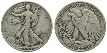 USA 1/2 Dollar 1944 o. Mzz. - Walking Liberty